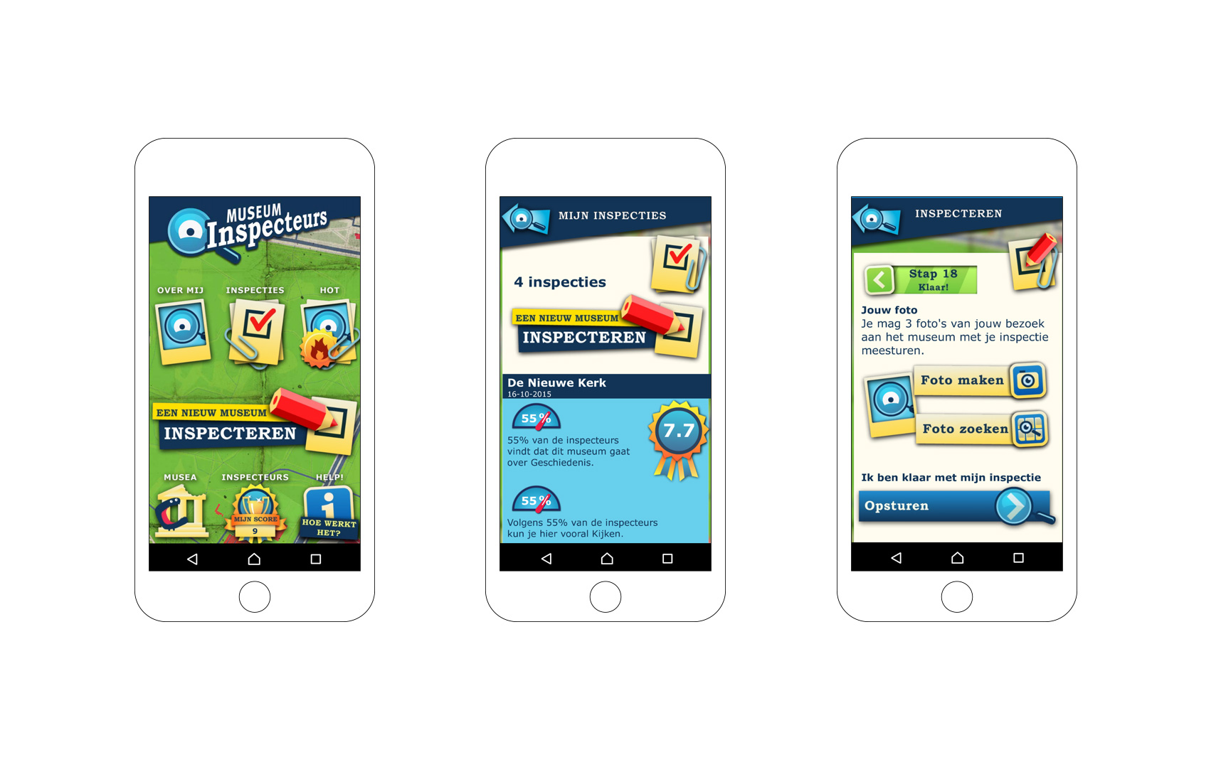 Museuminspecteurs app voor IOS en Android